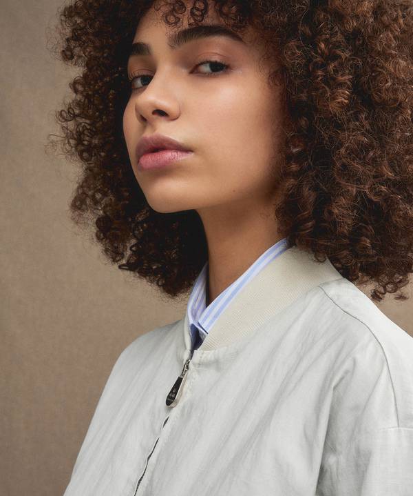 Peuterey Relaxed bomber in lino Offerte