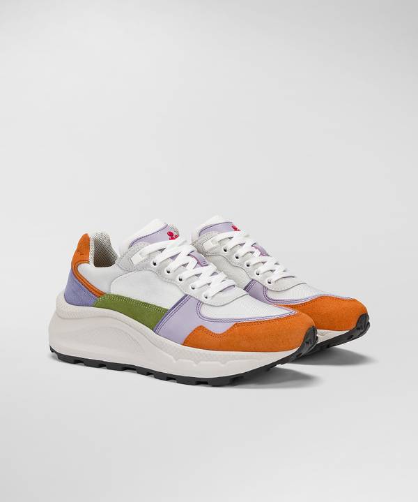 Peuterey Sneakers in pelle con dettagli color Offerta temporanea