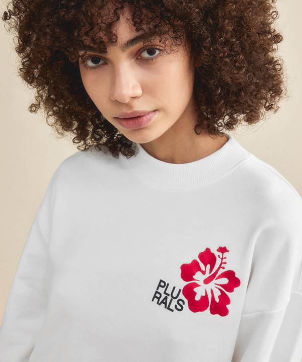 Peuterey Felpa cropped con ricamo al petto Offerte esclusive