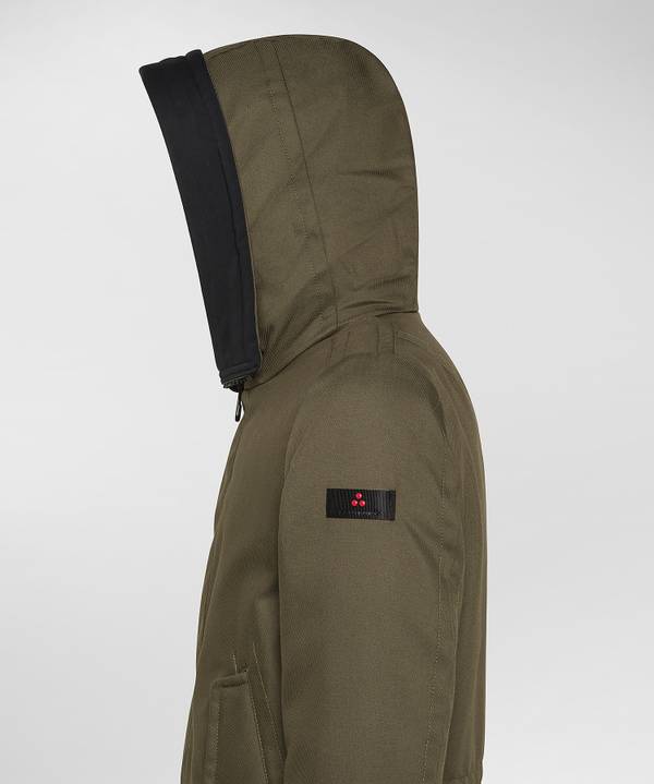 Peuterey Parka Resistente In Tessuto Made In Italy Con Pelliccia Sconto
