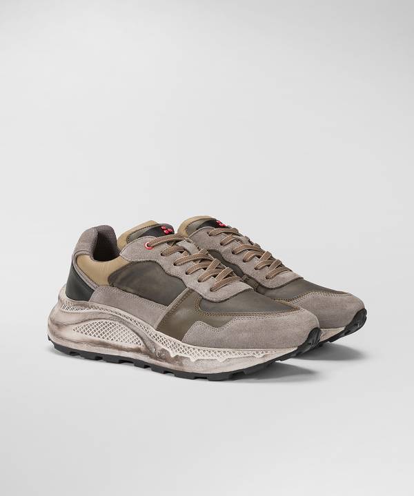 Peuterey Scarpa In Nylon E Pelle Con Suola Eva Effetto Used Offerta