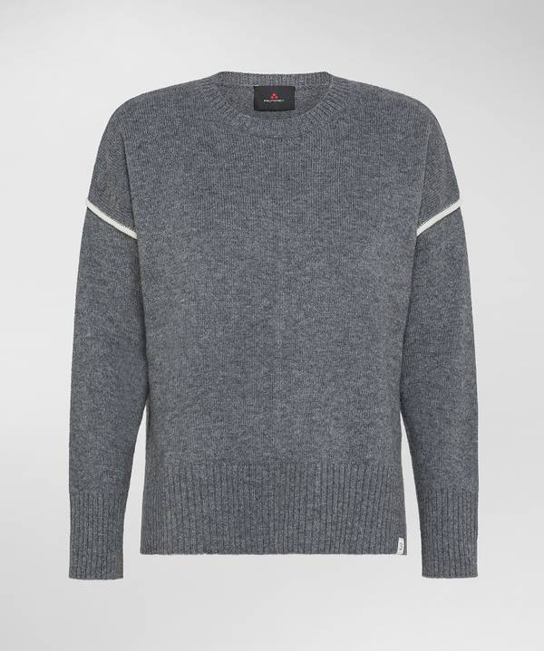 Peuterey Maglia In Misto Cachemire Con Dettagli A Contrasto Sottocosto