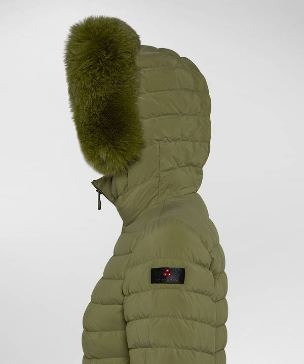 Peuterey Piumino Slim Con Pelliccia In Vendita