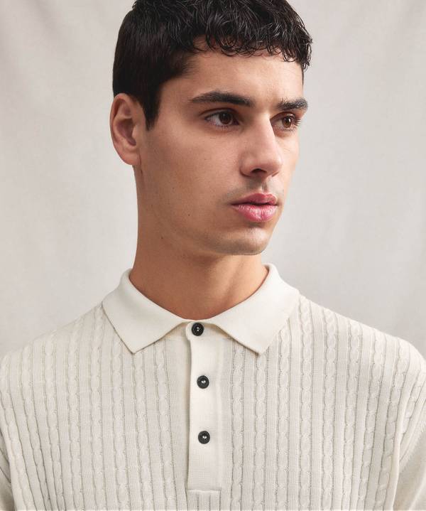 Peuterey Polo a treccia in tricot di cotone Hotsell