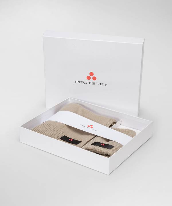 Peuterey Kit Berretto E Sciarpa In Misto Lana Italia