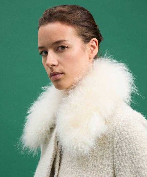 Peuterey Cappotto Lungo Con Collo In Capra Cashmere Qualità