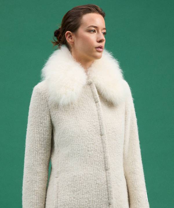 Peuterey Cappotto Lungo Con Collo In Capra Cashmere Qualità