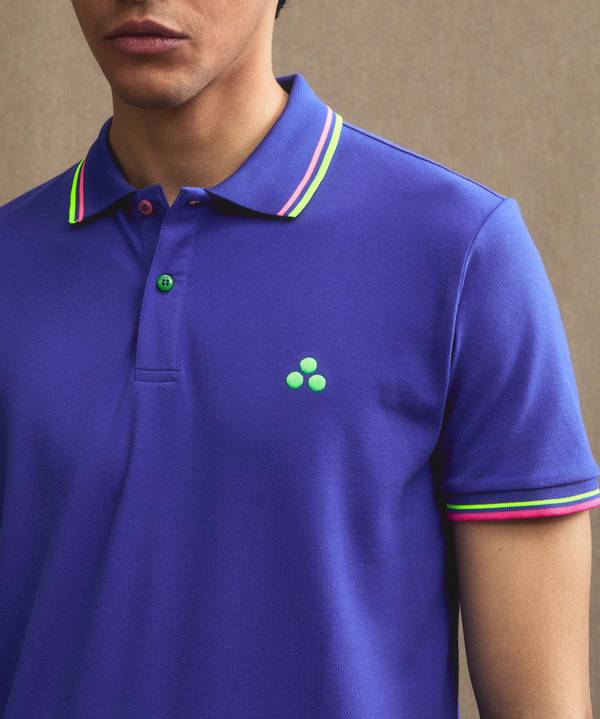 Peuterey Polo in piquet con dettagli fluo Only for today
