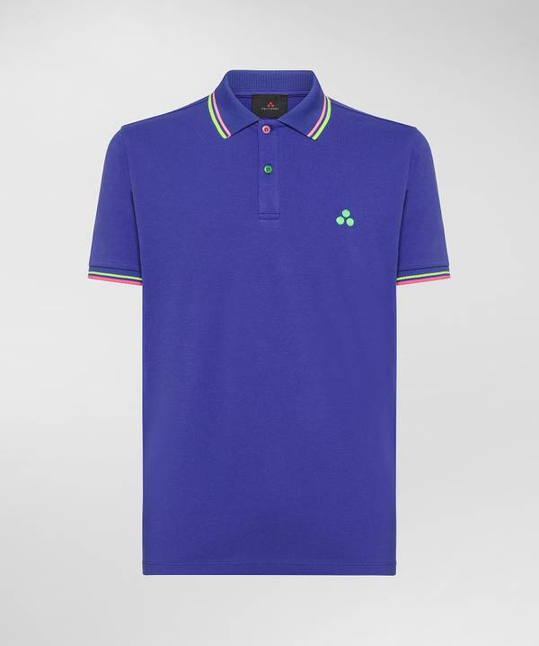 Peuterey Polo in piquet con dettagli fluo Only for today