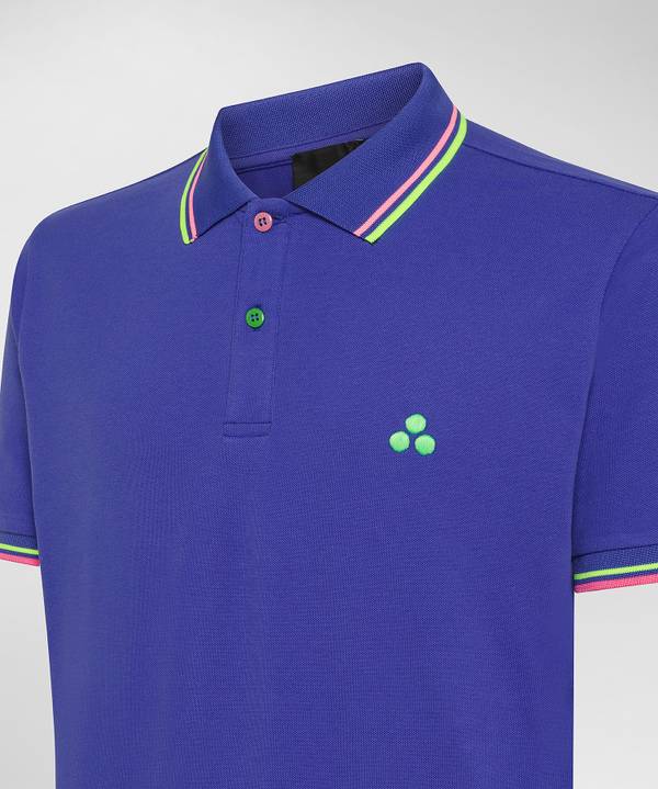 Peuterey Polo in piquet con dettagli fluo Only for today