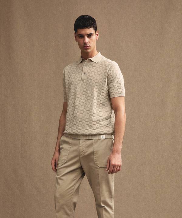 Peuterey Polo in cotone con effetto 3D 50% di sconto con spedizione gratuita