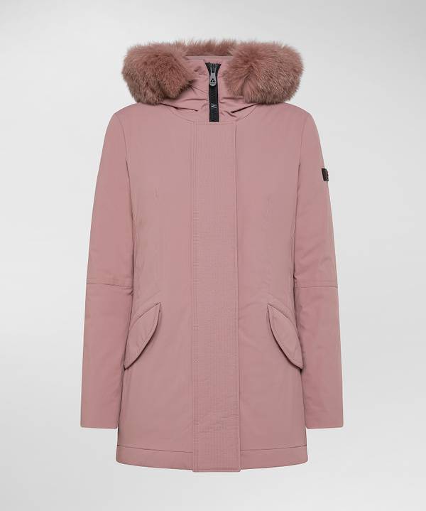 Peuterey Giacca Slim Con Pelliccia In Tono Colore 2025