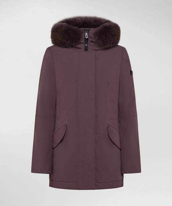 Peuterey Giacca Slim Con Pelliccia In Tono Colore Italy