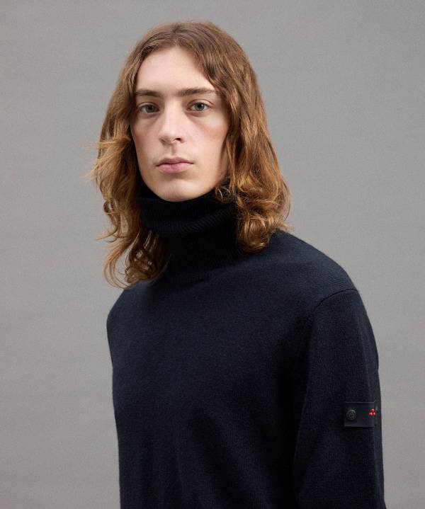 Peuterey Maglia A Collo Alto In Misto Lana Yak Pezzi Unici