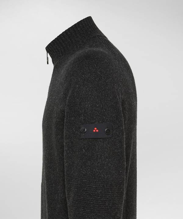 Peuterey Maglione Full Zip In Lana Con Effetto Moulinè Affare Del Giorno