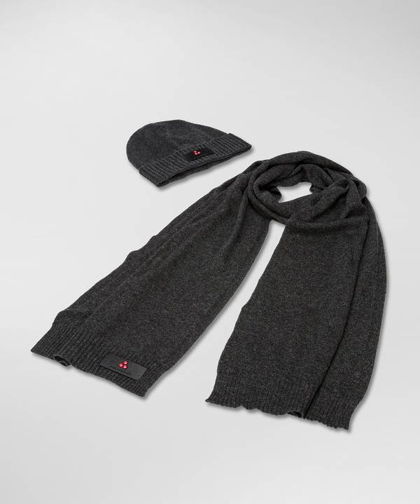 Peuterey Kit Berretto E Sciarpa In Misto Lana Sconto