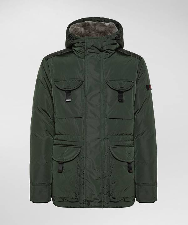 Peuterey Field Jacket In Taffeta’ Con Cappuccio In Pelliccia Offerta