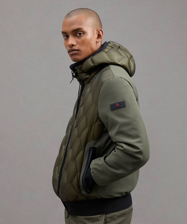 Peuterey Bomber Bimateriale Con Trapunta Geometrica Offerta natalizia