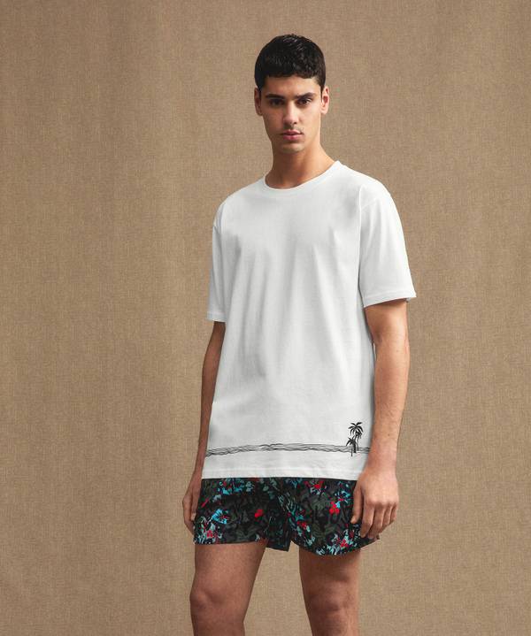 Peuterey T-Shirt over con decorazione palme Prezzo basso