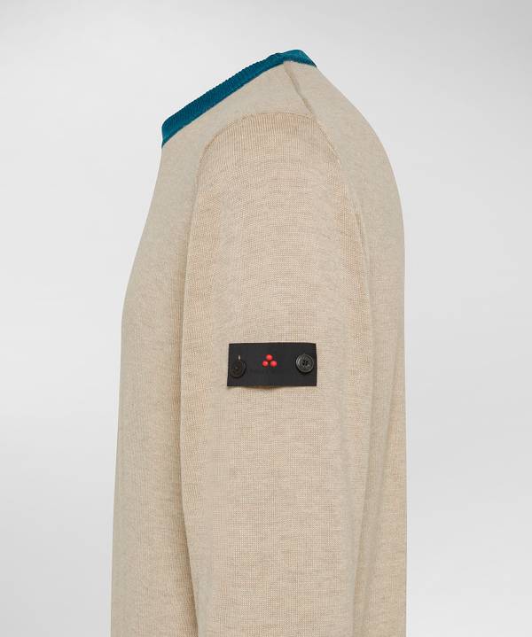 Peuterey Pullover In Tricot Misto Lana Con Dettagli A Contrasto Rilascio limitato