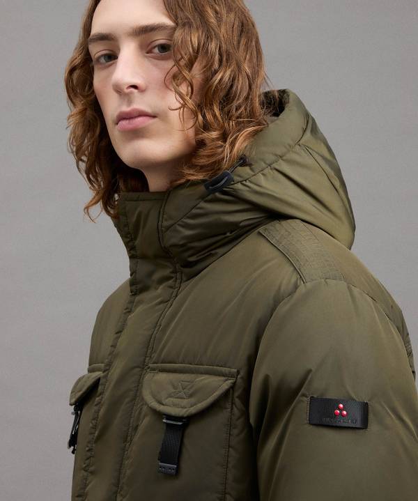 Peuterey Field Jacket In Taffeta’ Con Cappuccio In Pelliccia Fino al 65% di sconto