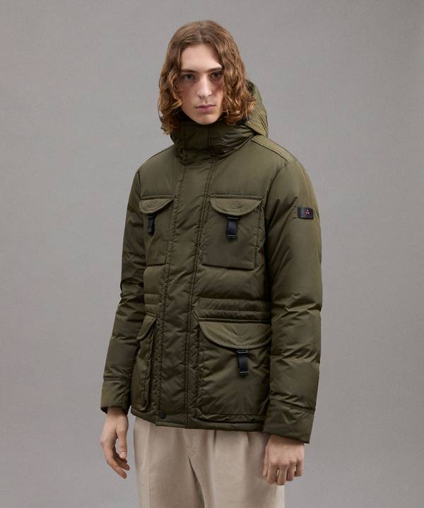 Peuterey Field Jacket In Taffeta’ Con Cappuccio In Pelliccia Fino al 65% di sconto