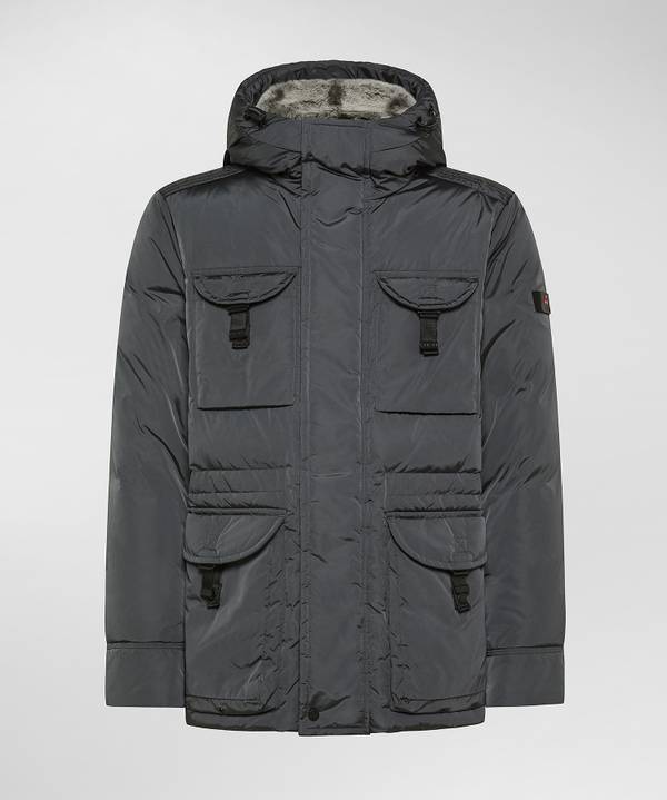 Peuterey Field Jacket In Taffeta’ Con Cappuccio In Pelliccia Black Friday Prezzi