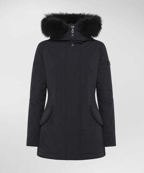 Peuterey Giacca Slim Con Pelliccia In Tono Colore Vendite Flash