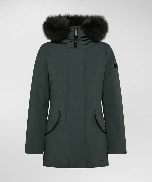 Peuterey Giacca Slim Con Pelliccia In Tono Colore Black Friday