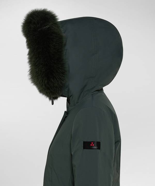 Peuterey Giacca Slim Con Pelliccia In Tono Colore Black Friday