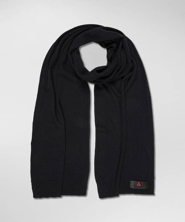 Peuterey Sciarpa In Tricot Misto Lana Con Fascetta Portalogo Offerta San Valentino