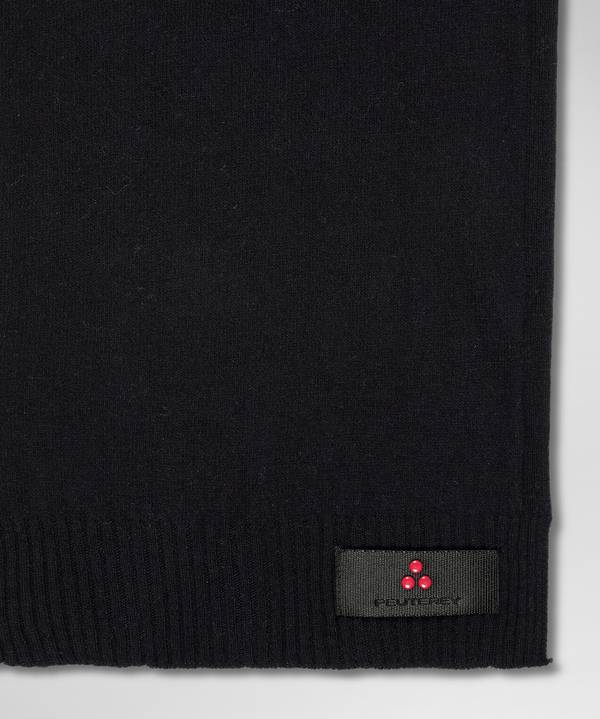 Peuterey Sciarpa In Tricot Misto Lana Con Fascetta Portalogo Offerta San Valentino