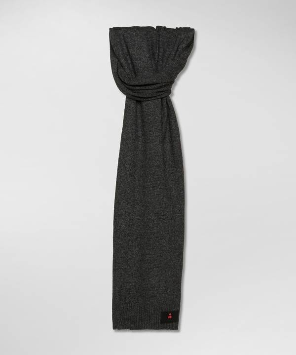Peuterey Sciarpa In Tricot Misto Lana Con Fascetta Portalogo Offerta Anniversario