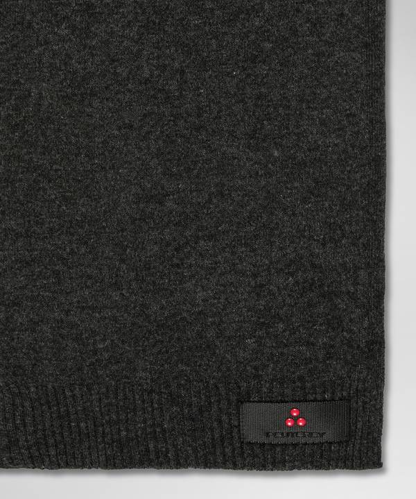Peuterey Sciarpa In Tricot Misto Lana Con Fascetta Portalogo Offerta Anniversario