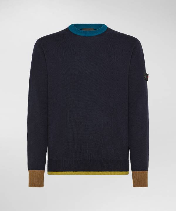 Peuterey Pullover In Tricot Misto Lana Con Dettagli A Contrasto Smaltimento dello stoccaggio