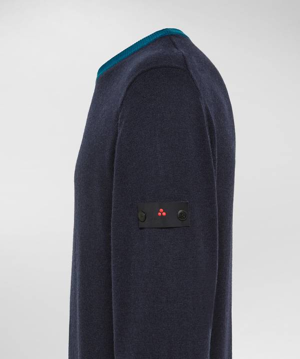 Peuterey Pullover In Tricot Misto Lana Con Dettagli A Contrasto Smaltimento dello stoccaggio