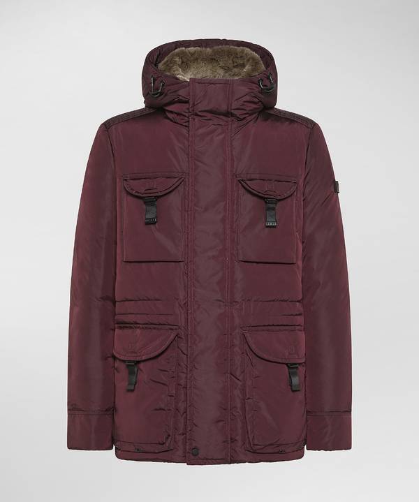 Peuterey Field Jacket In Taffeta’ Con Cappuccio In Pelliccia