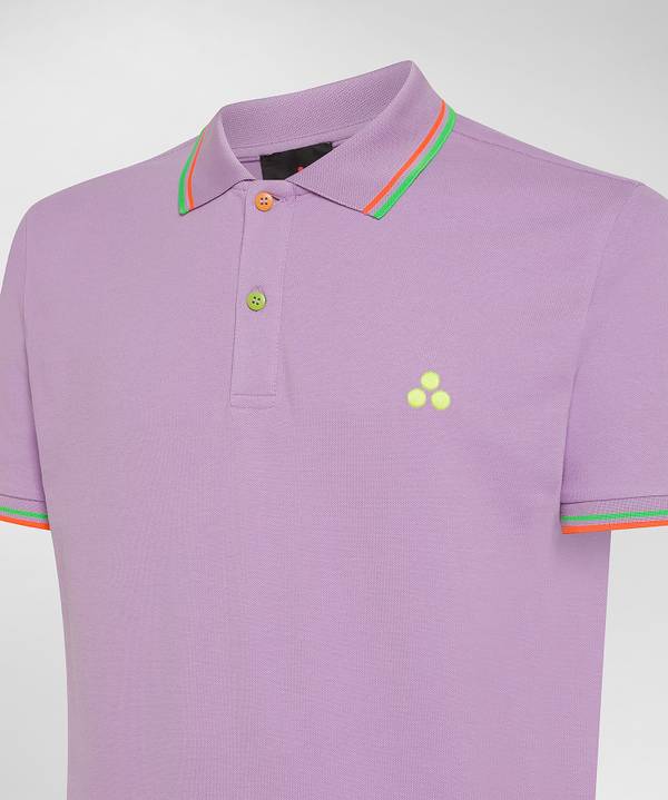 Peuterey Polo in piquet con dettagli fluo Rilascio limitato