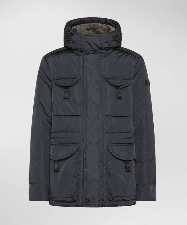 Peuterey Field Jacket In Taffeta’ Con Cappuccio In Pelliccia