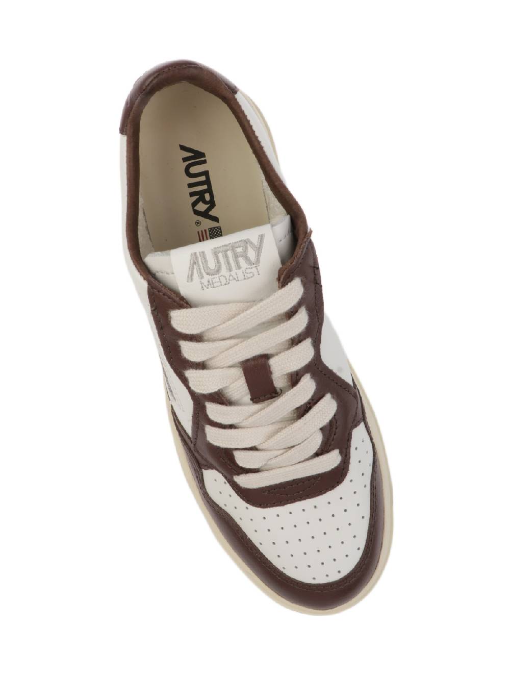 AUTRY Sneakers Donna Medalist Low in Pelle Bicolore Pezzi Unici