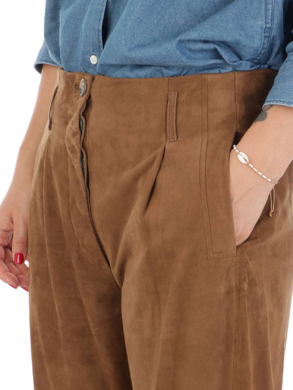 KILTIE Pantaloni Donna Arles in Suede Vendite Flash