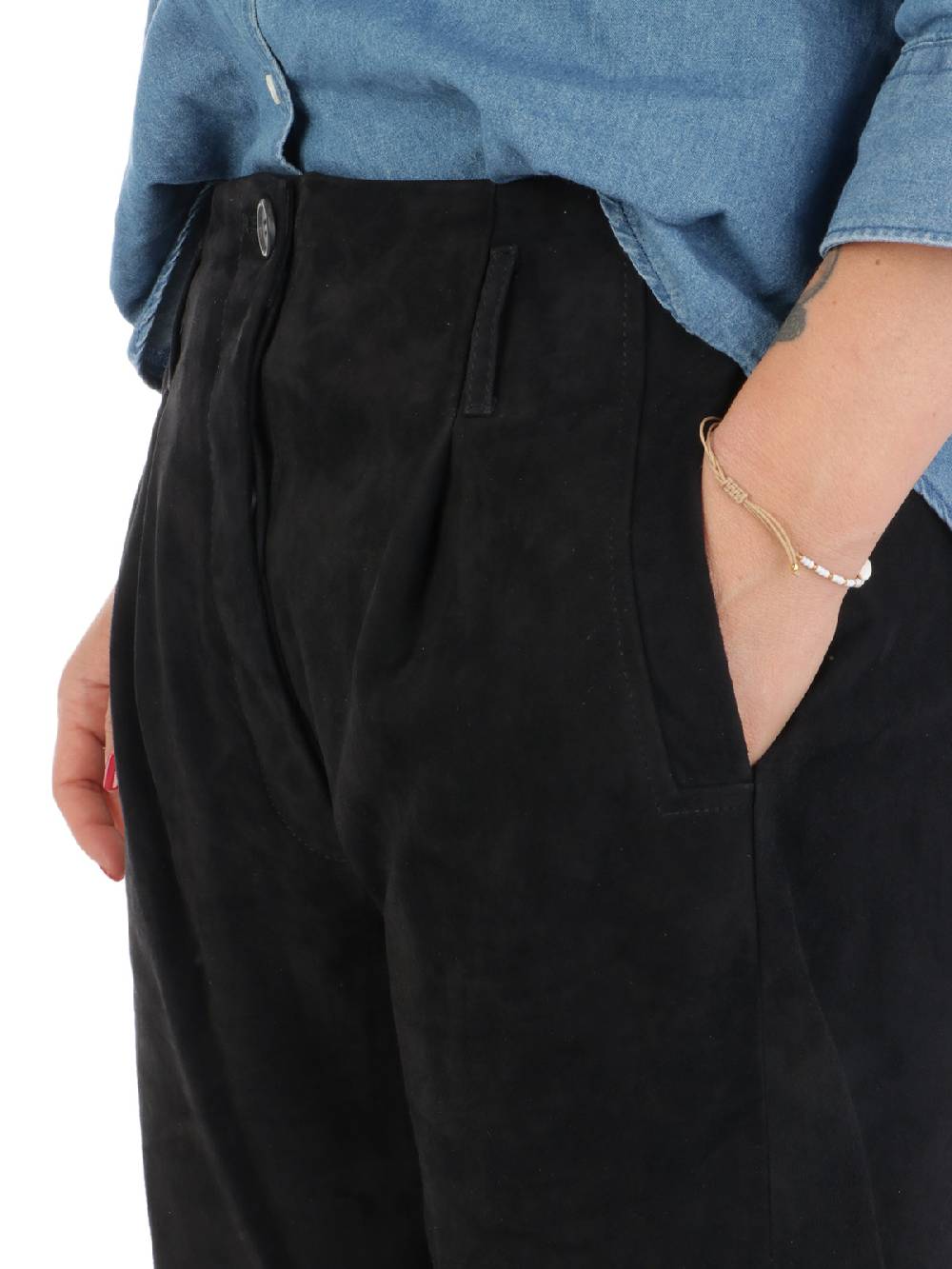 KILTIE Pantaloni Donna Arles in Suede Negozio