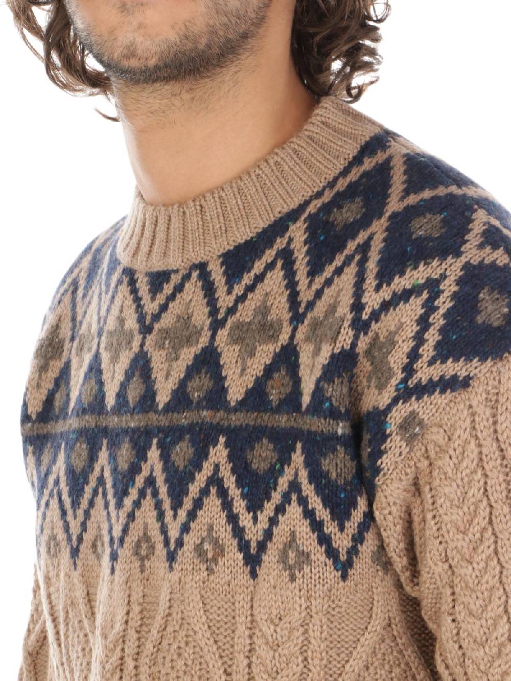 WOOLRICH Pullover Uomo Fair Isle in Lana 2025