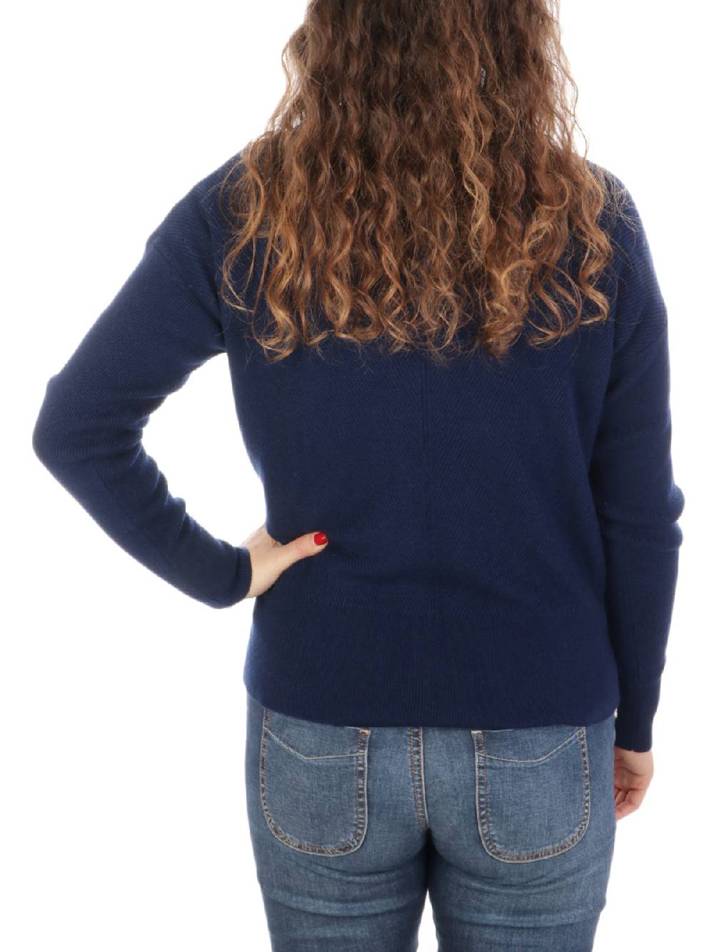 QUILISIA Maglia Donna a Coste in Lana e Cashmere Qualità Garantita