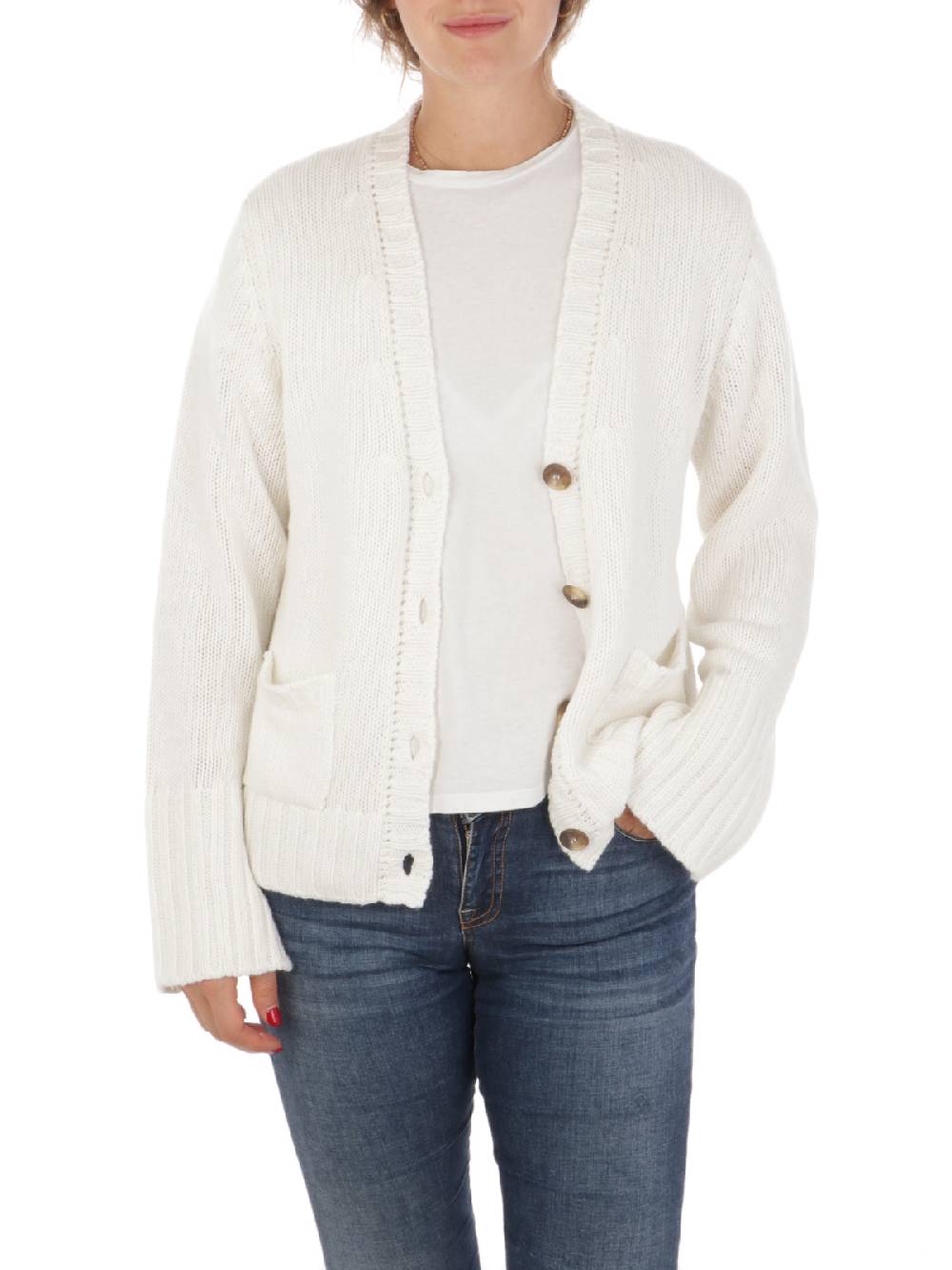 19.61 MILANO Cardigan Donna in Lana e Cashmere Acquista Ora