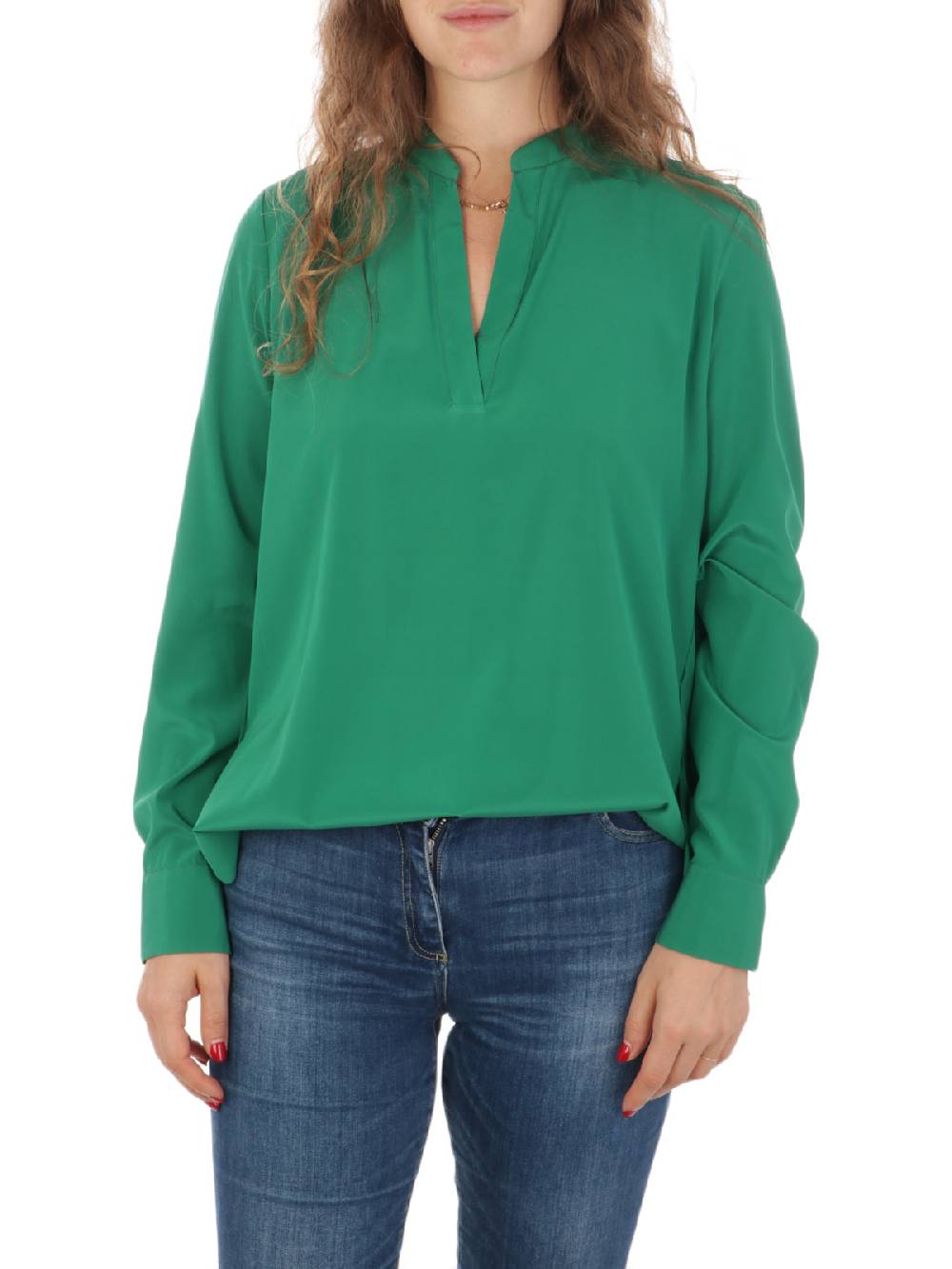 CALIBAN Blusa Donna in Seta Stretch Economico