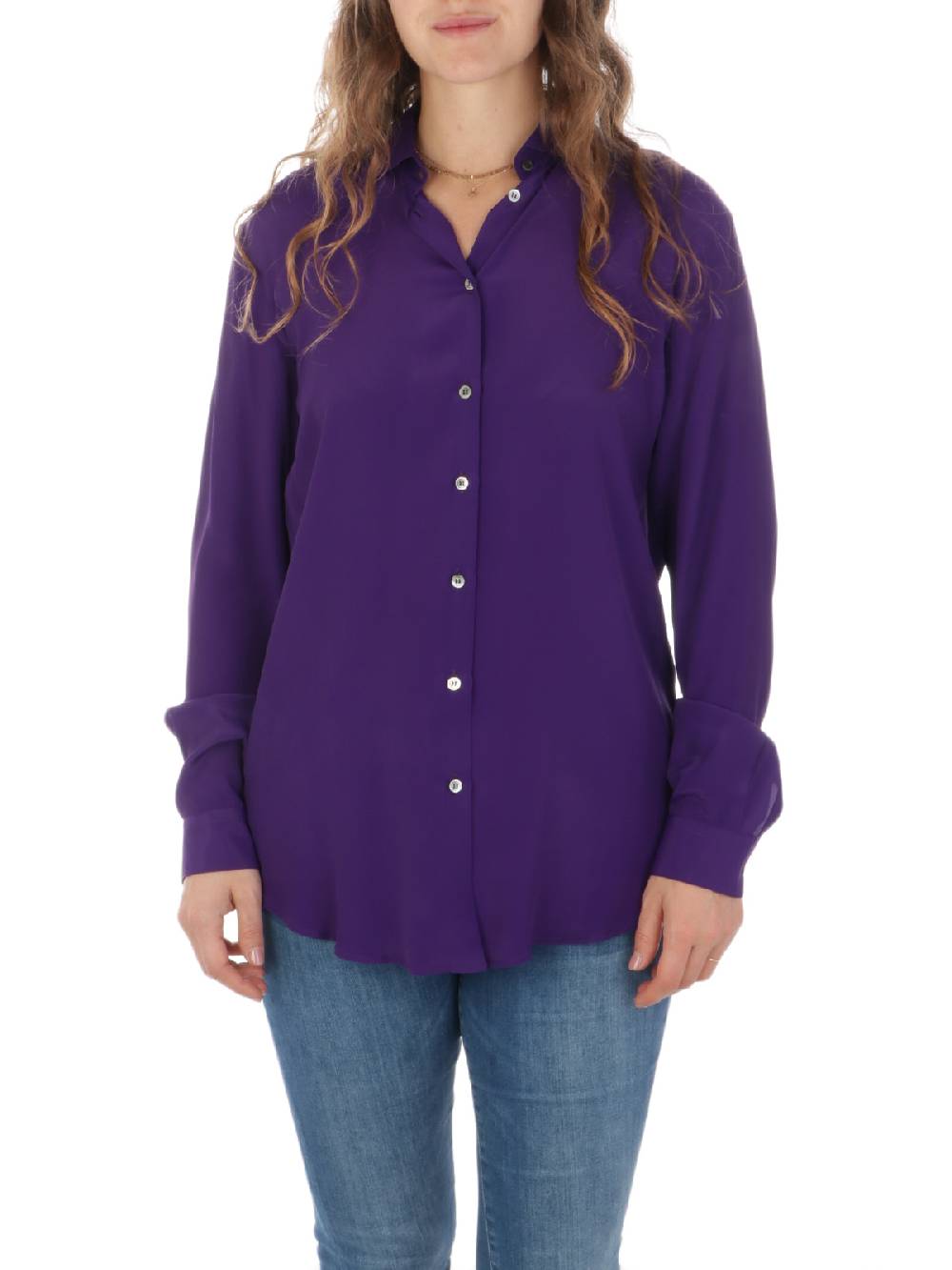 F.IT Camicia Donna in Misto Seta Vendita Calda