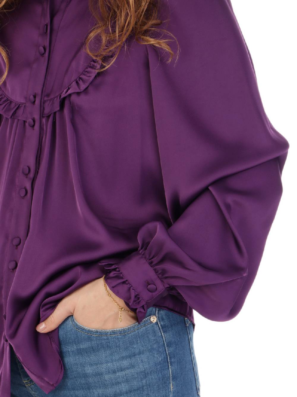 F.IT Camicia Donna con Rouches Vendita Economica