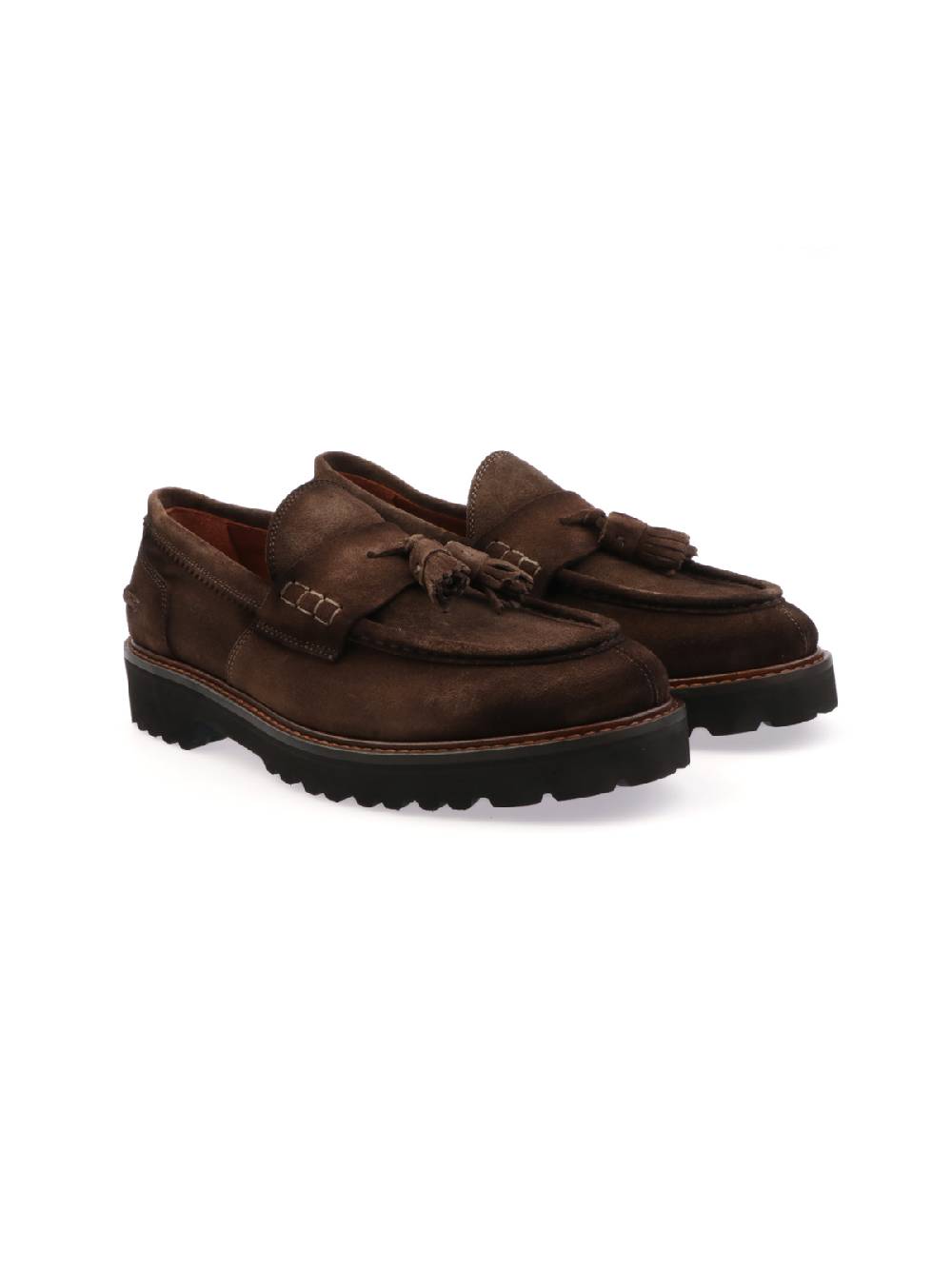 BOTTI Mocassino Uomo in Suede con Nappine Saldi Di Fabbrica