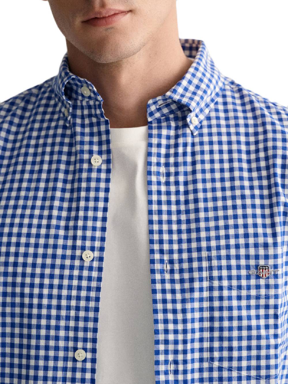 Gant Reg Classic Poplin Gingham Shirt Vendita